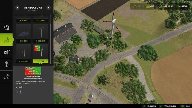 Small wind turbine для Farming Simulator 25