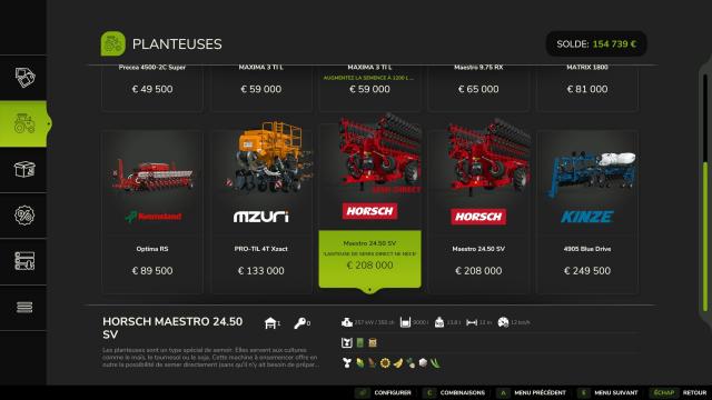 Horsch Maestro 2450SV Semi-Direct для Farming Simulator 25