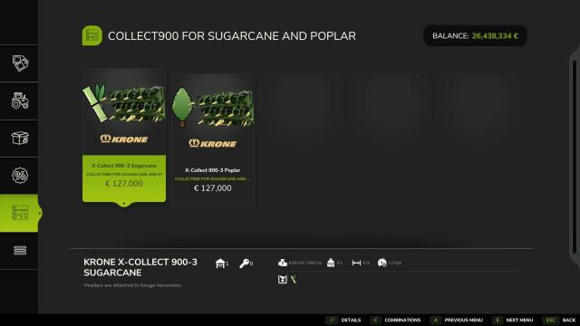 X-Collect 900 (poplar and sugar cane version) для Farming Simulator 25