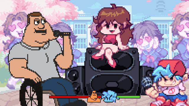 Джо Суонсон вместо Сенпая / Joe Swanson (Over Senpai) для Friday Night Funkin