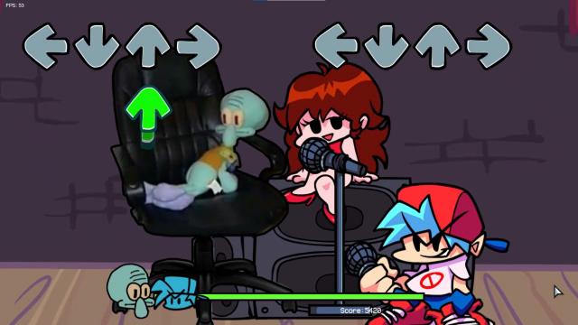 Сквидвард на стуле / Squidward on a Chair (Over Daddy Dearest / Fresh) для Friday Night Funkin
