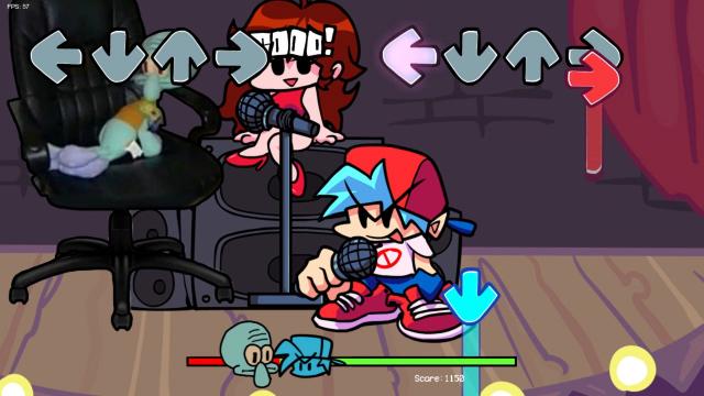 Сквидвард на стуле / Squidward on a Chair (Over Daddy Dearest / Fresh) для Friday Night Funkin