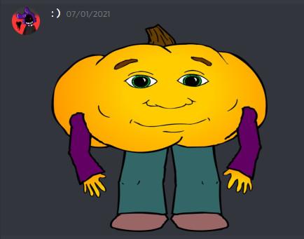 Hungry Pumpkin Over Monster for Friday Night Funkin