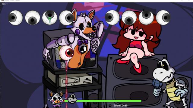 Lolbit over Monster (Week 2) for Friday Night Funkin