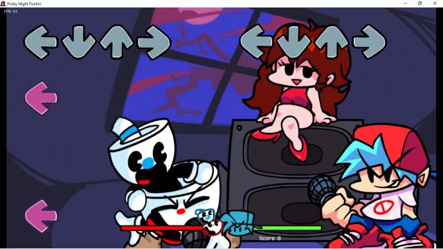 Spooky Cups (Cuphead and Mugman over Spooky Kids) for Friday Night Funkin