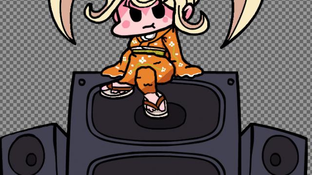 Hiyoko Saionji over Gf (WIP) for Friday Night Funkin
