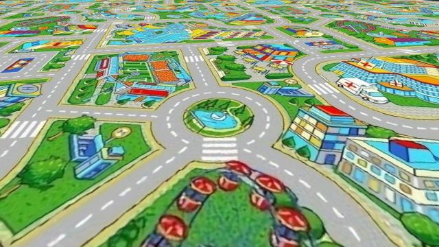 Carpet with car roads and buildings for Garry's Mod