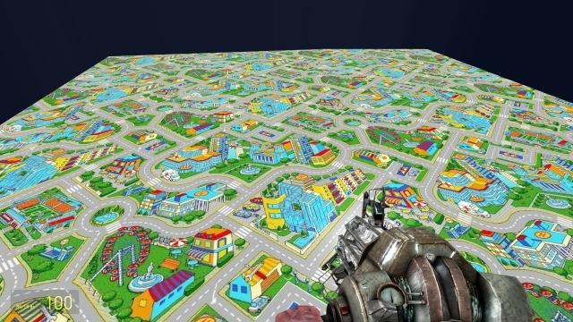 Carpet with car roads and buildings for Garry's Mod