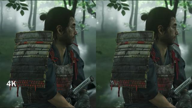4K Upscaled prerendered cutscenes для Ghost of Tsushima