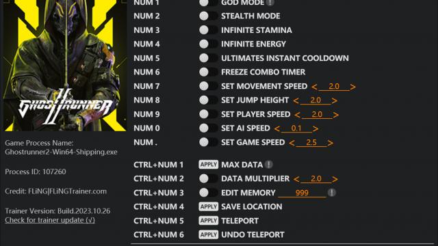 Ghostrunner 2 Trainer [Fling]