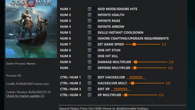 Трейнер для GoW / God of War Trainer