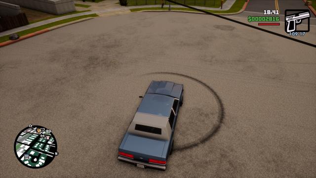 Реалистичные следы от шин / Realistic Tire Marks для Grand Theft Auto: The Trilogy
