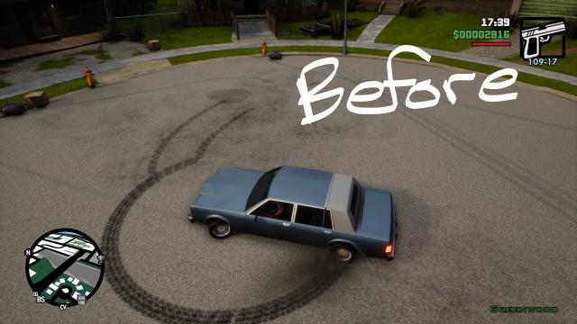 Реалистичные следы от шин / Realistic Tire Marks для Grand Theft Auto: The Trilogy