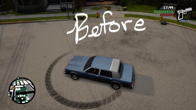 Реалистичные следы от шин / Realistic Tire Marks для Grand Theft Auto: The Trilogy