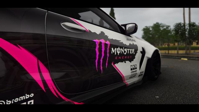 Multicolor Monster Energy Livery for BMW M8 Competition MANSAUG for GTA 5