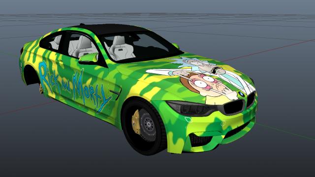 2015 BMW F82 M4 Rick and Morty Paintjob for GTA 5