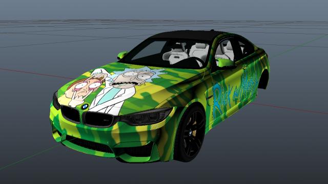 2015 BMW F82 M4 Rick and Morty Paintjob for GTA 5