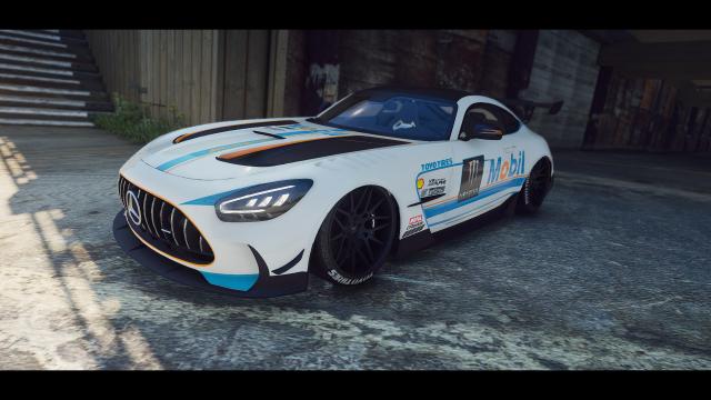 Mobil Race Livery for 2020 Mercedes-Benz AMG GT Black Series