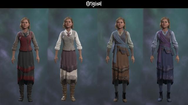 -  Vanilla Mini Skirt for Hogwarts Legacy