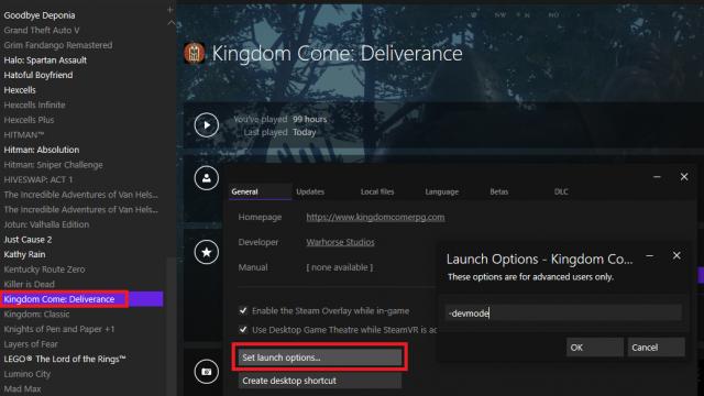 -  Cheat for Kingdom Come: Deliverance