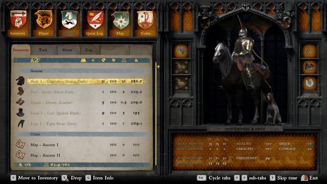 Dark Stone inventory recolour for Kingdom Come: Deliverance