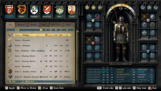 Dark Stone inventory recolour for Kingdom Come: Deliverance