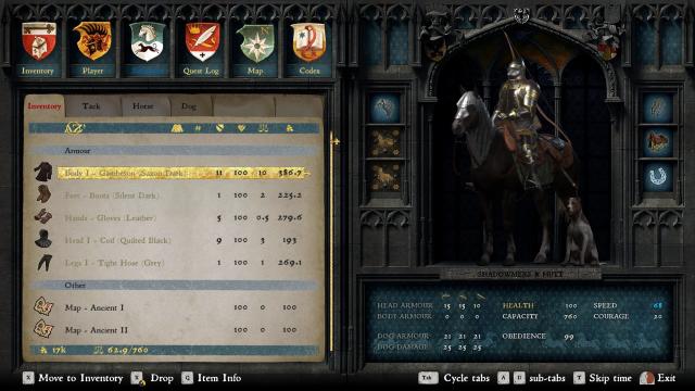 Dark Stone inventory recolour for Kingdom Come: Deliverance