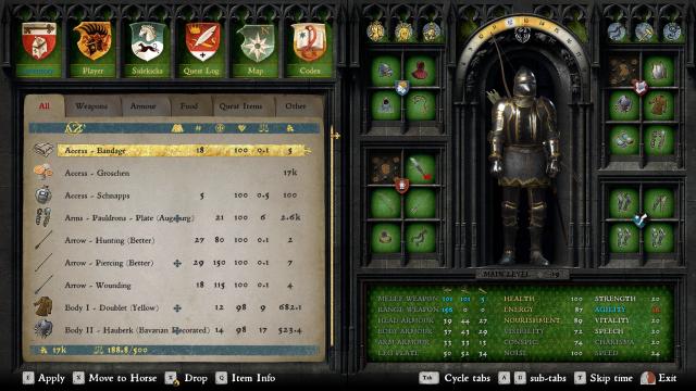 Dark Stone inventory recolour for Kingdom Come: Deliverance