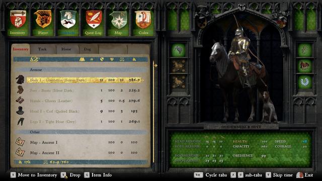 Dark Stone inventory recolour for Kingdom Come: Deliverance
