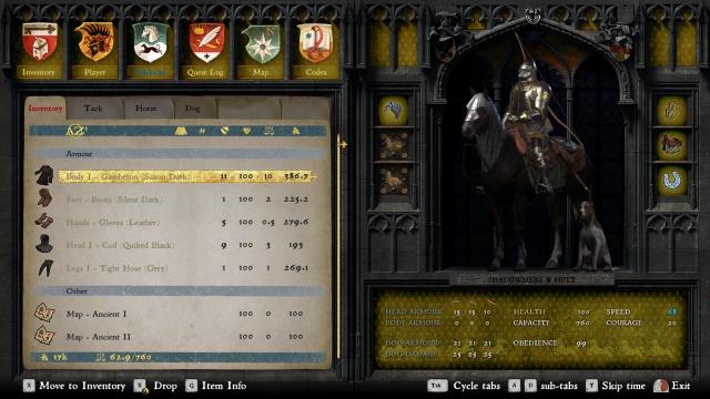 Dark Stone inventory recolour for Kingdom Come: Deliverance
