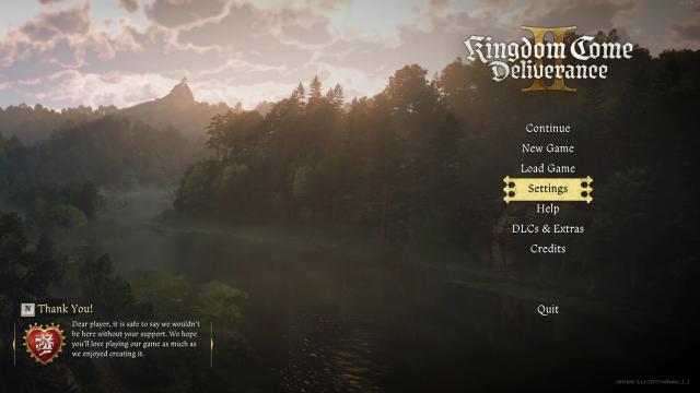No Intro for Kingdom Come: Deliverance 2
