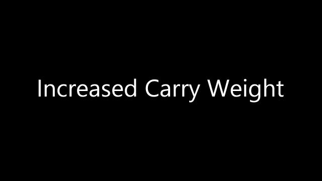 Increased Carry Weight