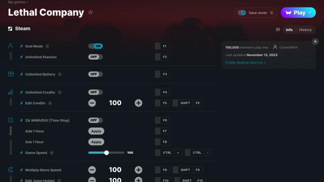 Lethal Company Trainer [WeMod]