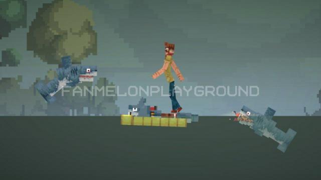Pack of skislan mobs and his new skin для Melon Playground