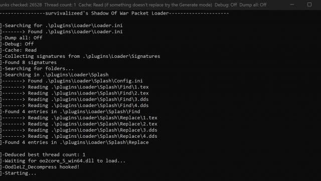 Shadow of War Packet Loader для Middle Earth: Shadow Of War