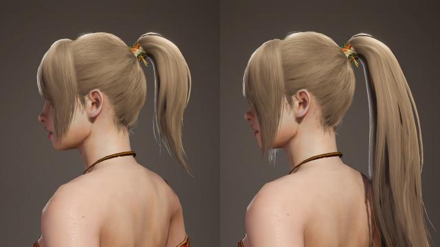 Longer Ponytail Hairstyle для Monster Hunter: World