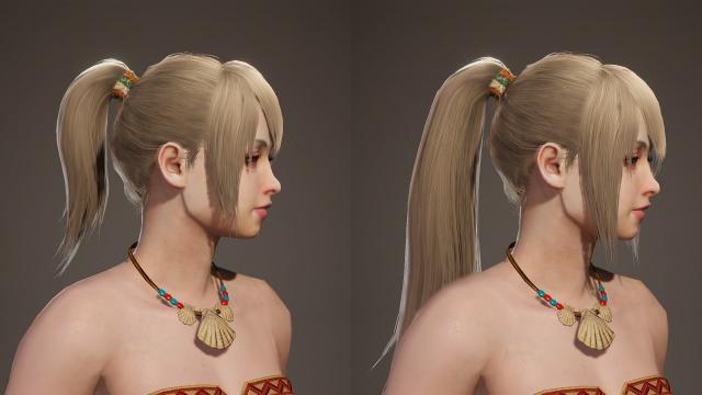 Longer Ponytail Hairstyle для Monster Hunter: World