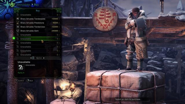 All Items in Shop for Iceborne для Monster Hunter: World