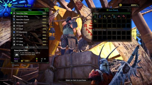 Все предметы в магазине / ALL Items in Shop (with DLC support) для Monster Hunter: World