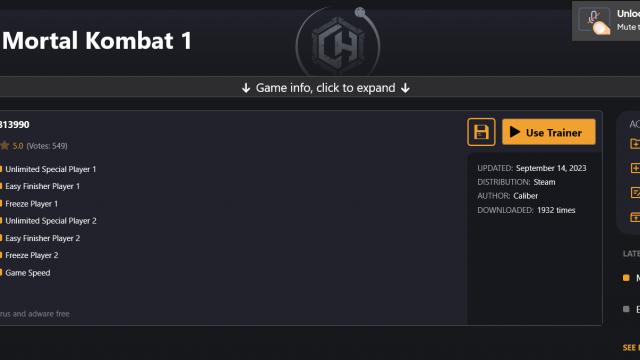 Mortal Kombat 1 Trainer [CheatHappens]