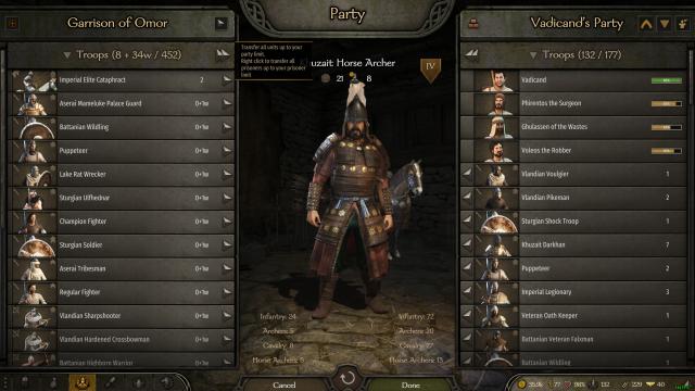 Party Screen Enhancements для Mount And Blade: Bannerlord