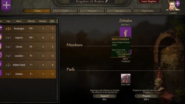 Rulership для Mount And Blade: Bannerlord