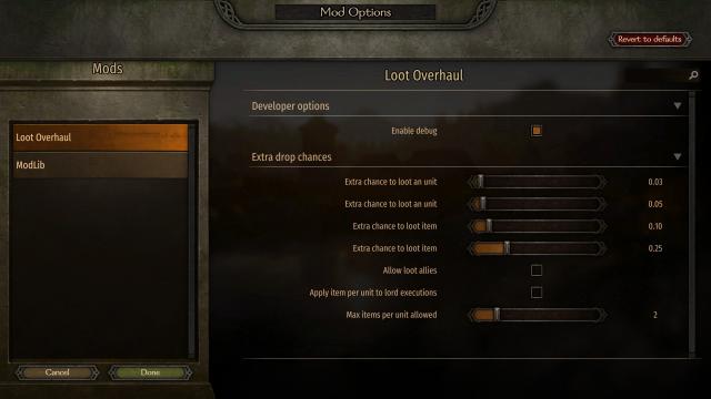 Loot Overhaul - for Mount And Blade: Bannerlord