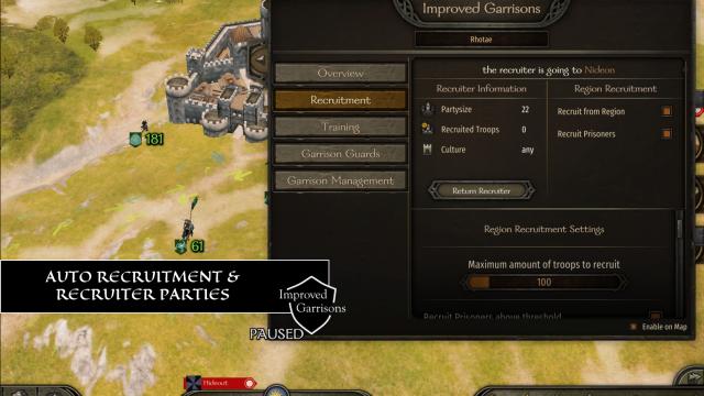 Improved Garrisons для Mount And Blade: Bannerlord