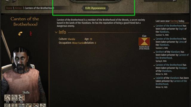 Detailed Character Creation for Mount And Blade: Bannerlord