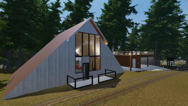 A Frame House with Garage для My Garage