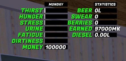 Useless Statistics для My summer car