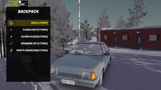 My Winter Backpack for My Winter Car