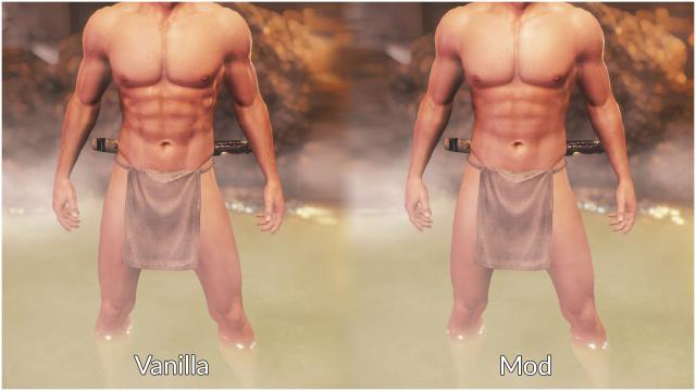 4к чоловічі тіла / Male Smooth Body 4K Retexture для Nioh 2