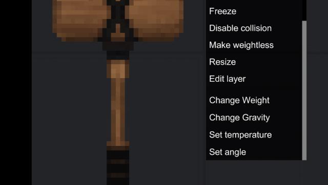 Customizable weights for People Playground